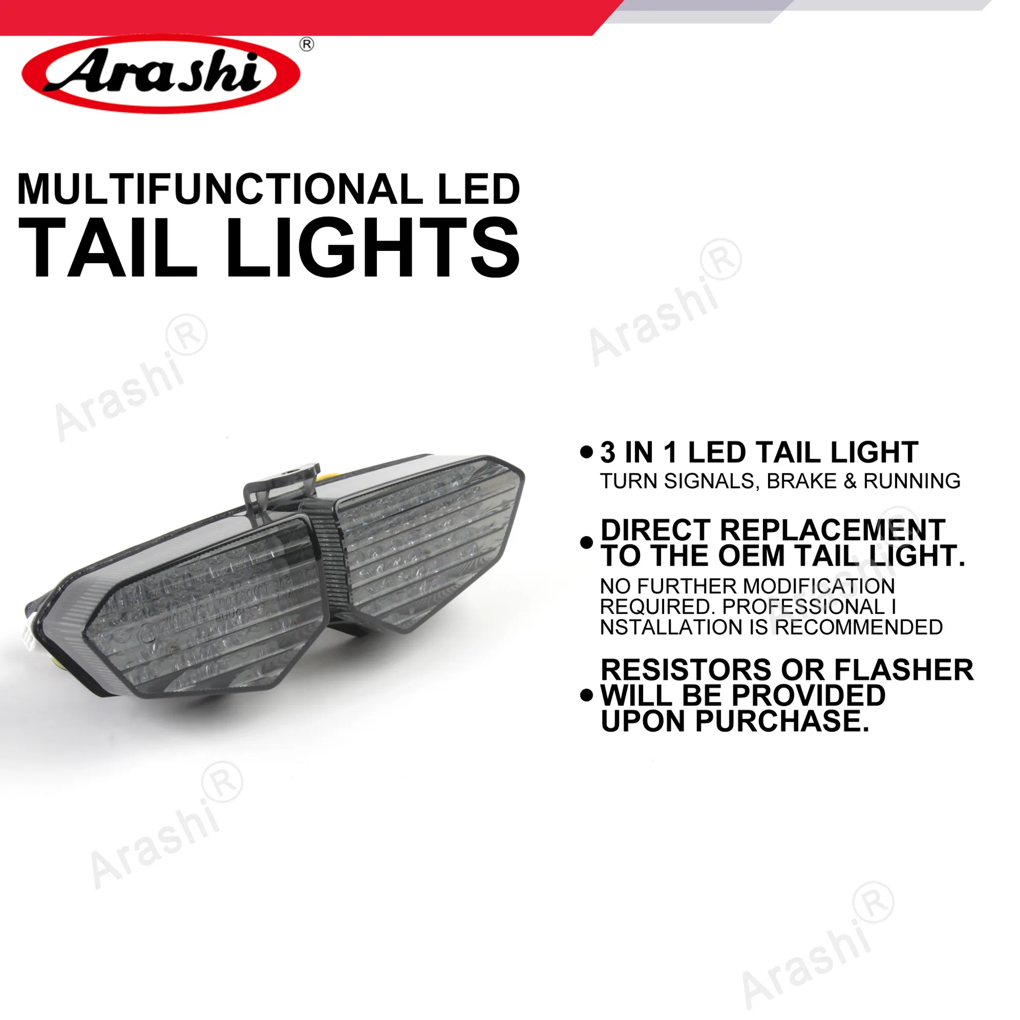 

YZF-R6 2003-2005 Motorcycle LED Taillight Turn Signal Light Brake Lamp For YAMAHA YZF R6 YZFR6 2004/ YZFR6S 2006 2007 2008 2009