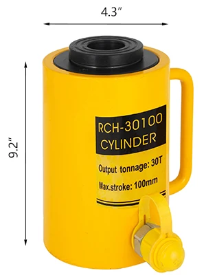 SucceBuy 20 T/30 T/60 T Holle Plunger Hydraulische Cilinder Jack Enkelwerkende Ram cilinder 100mm Zware Lifting Tool