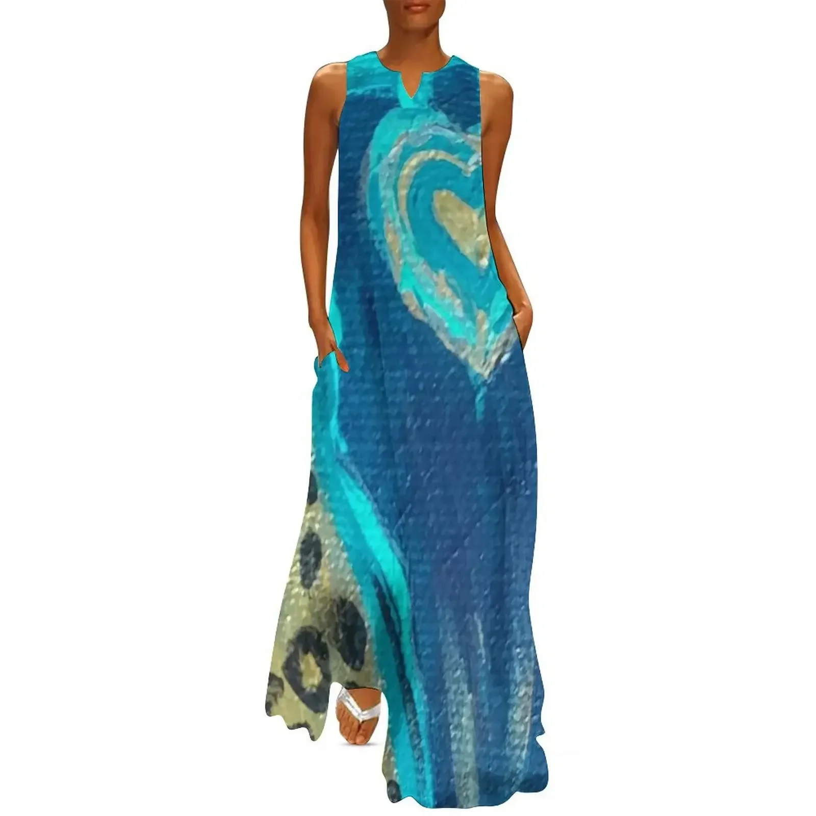 

Florida Teal Love Long Dress dresses women summer 2025 women long dresses dresses with long sleeves Dress