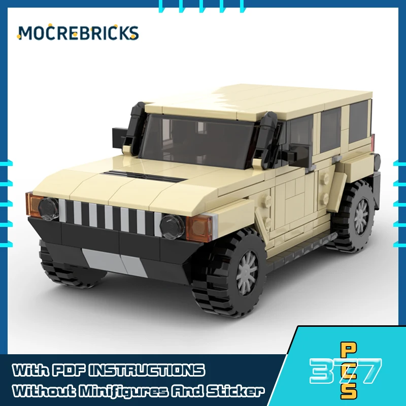 

Военная серия Hummer h3, автомобиль MOC, строительный блок, сборная модель, технология, кирпичи, дисплей, игрушки, детские подарки на день рождения