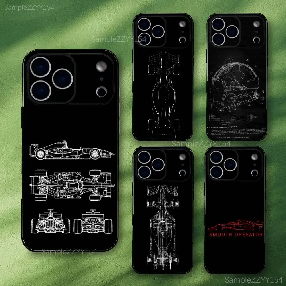 

Formula 1 Racing Cars Race Phone Case For iPhone 17,16,15,14,13,12,Pro,Max,Plus,E,SE4,Air,Mini Black Soft Funda