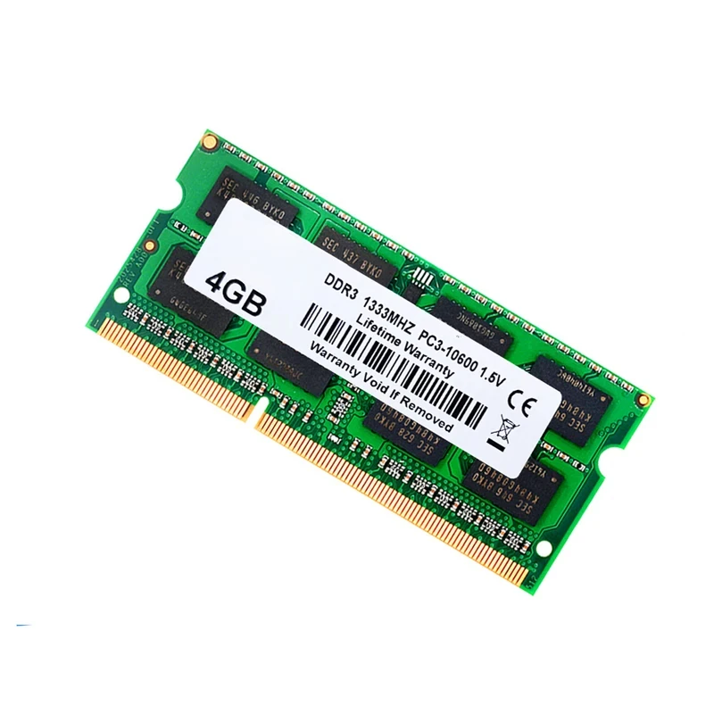 DDR2 DDR3 SODIMM Notebook RAM 1GB 2GB 4GB 8GB 1066 1333 1600 1866MHz 204pin Non-ECC Unbuffered Laptop Memory