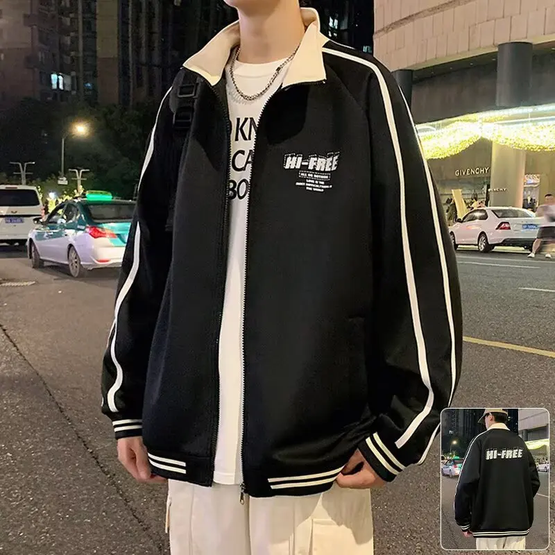 Embroidered baseball jacket for boys in spring and autumn, new loose and trendy brand, student youth jacket jacket