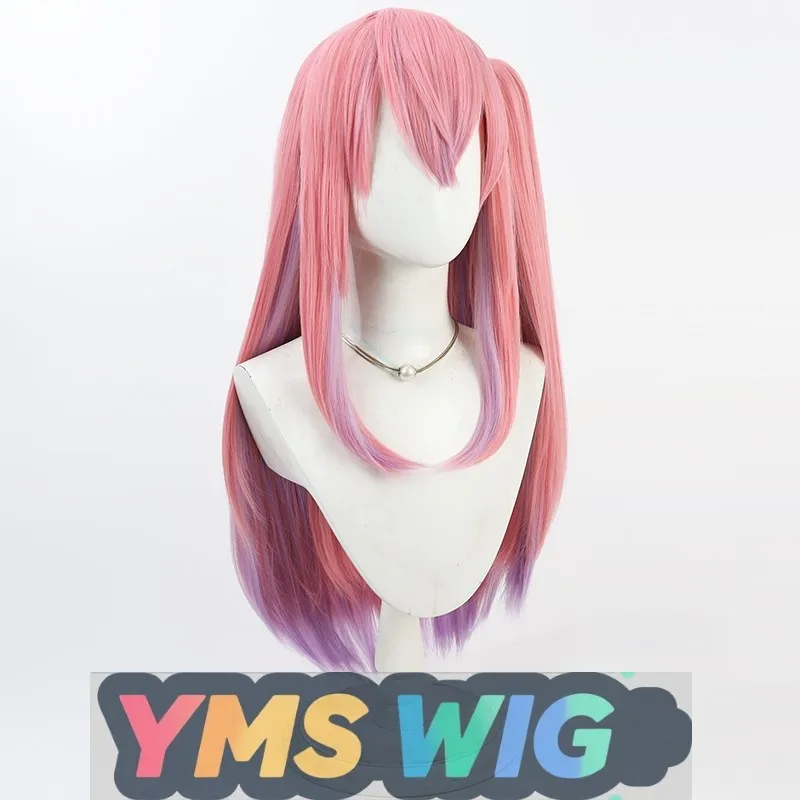 [วิกผม YMS] วิกผมคอสเพลย์ NIKKE Goddess Pepper สีชมพูไล่เฉดแบบหางม้า