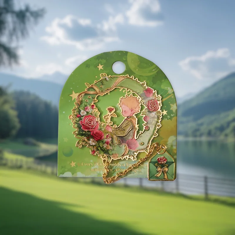 

1 упаковка/2 упаковки серии Starlight Island, подарочные закладки для благословения, металлические зажимы для книг 3D Prince Rose