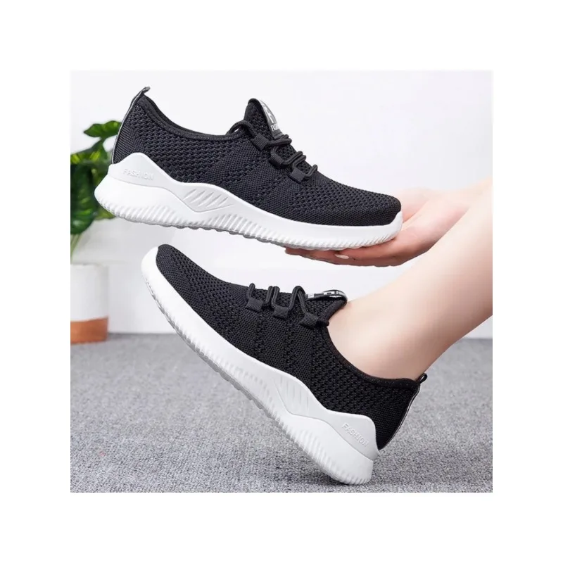 Shoes for women 2024 new casual fashion running shoes flying woven breathable women\'s shoes soft sole trend sneakers women