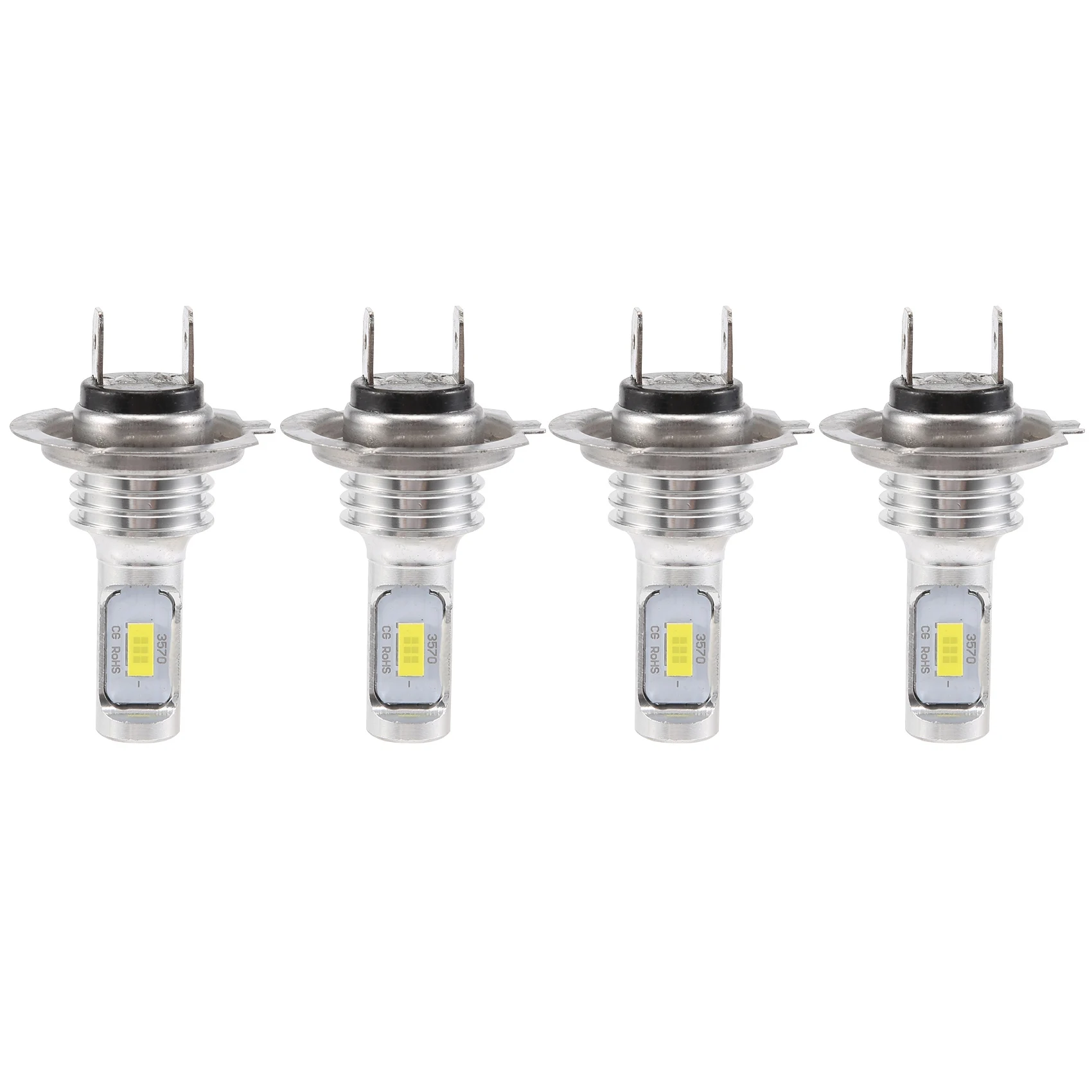 4PCS Mini H7 + H7 Combo LED Headlight Kit Bulbs High Low Beam 240W 52000LM 6000K Kit Super White