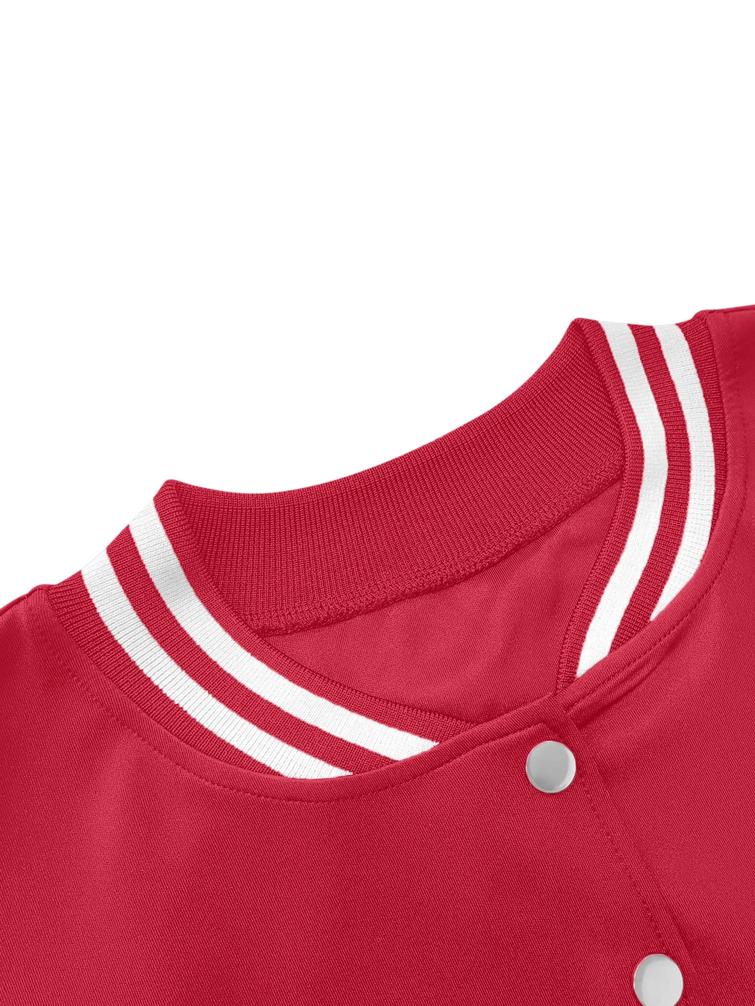 Modischer College-Mantel mit gestreiften Akzenten, kurze Bomberjacke für den urbanen Hip-Hop-Alltagsstil – Detail 10