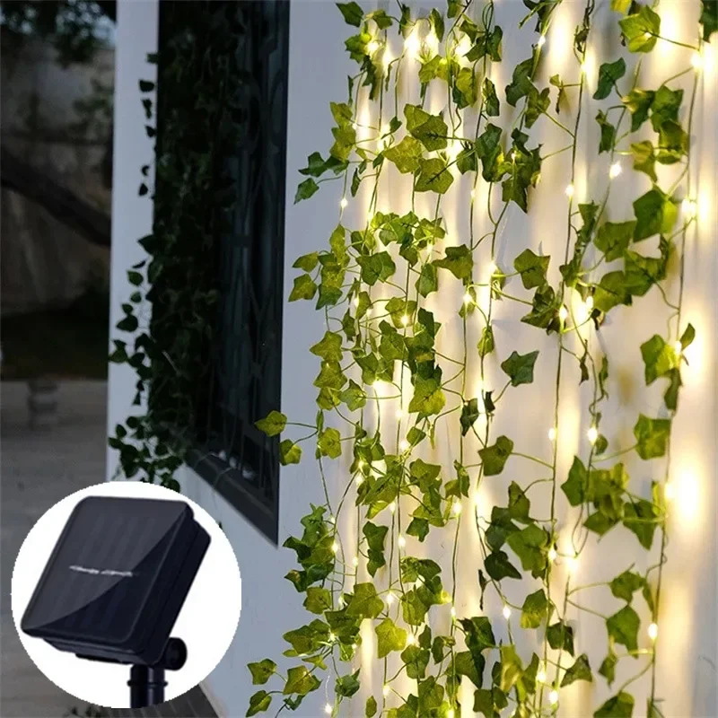 

Maple Leaf String Light Solar Holiday Lighting Christmas Wedding Lights Ivy Leaves Garland Solar Lamp Garden Outdoor Decoration