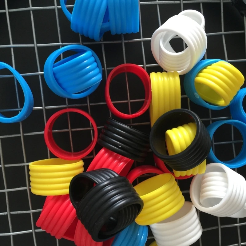 Silicone Tennis Racquet Grip Rings Racket Bands Non Slip Racket Rubber Bands for Badminton Squash Baseball Bat Handle