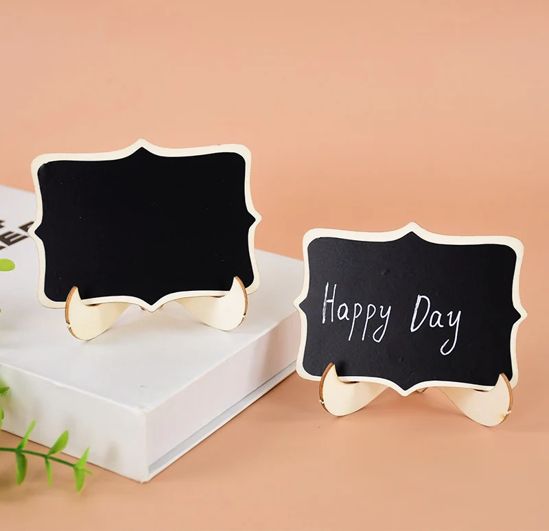 5/10Pc Rustic Wedding Wooden Blackboard Home Birthday Wedding Party Decoration Sign Message Board Bridal Shower Decor Photobooth