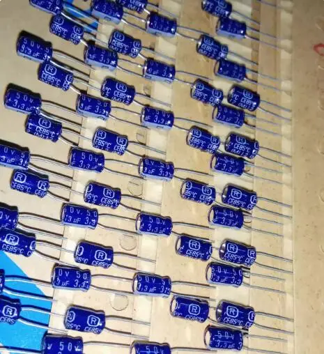 

30pcs/lot Original Japanese RUBYCON 50V3.3UF old blue robe MS7 fever audio electrolytic capacitor 4X7 free shipping