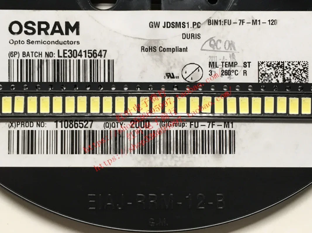 

100 шт./OSRAM GWJDSMS1.PC патч 5630 белый 3 В светодиодная подсветка дисплея 0,5 Вт