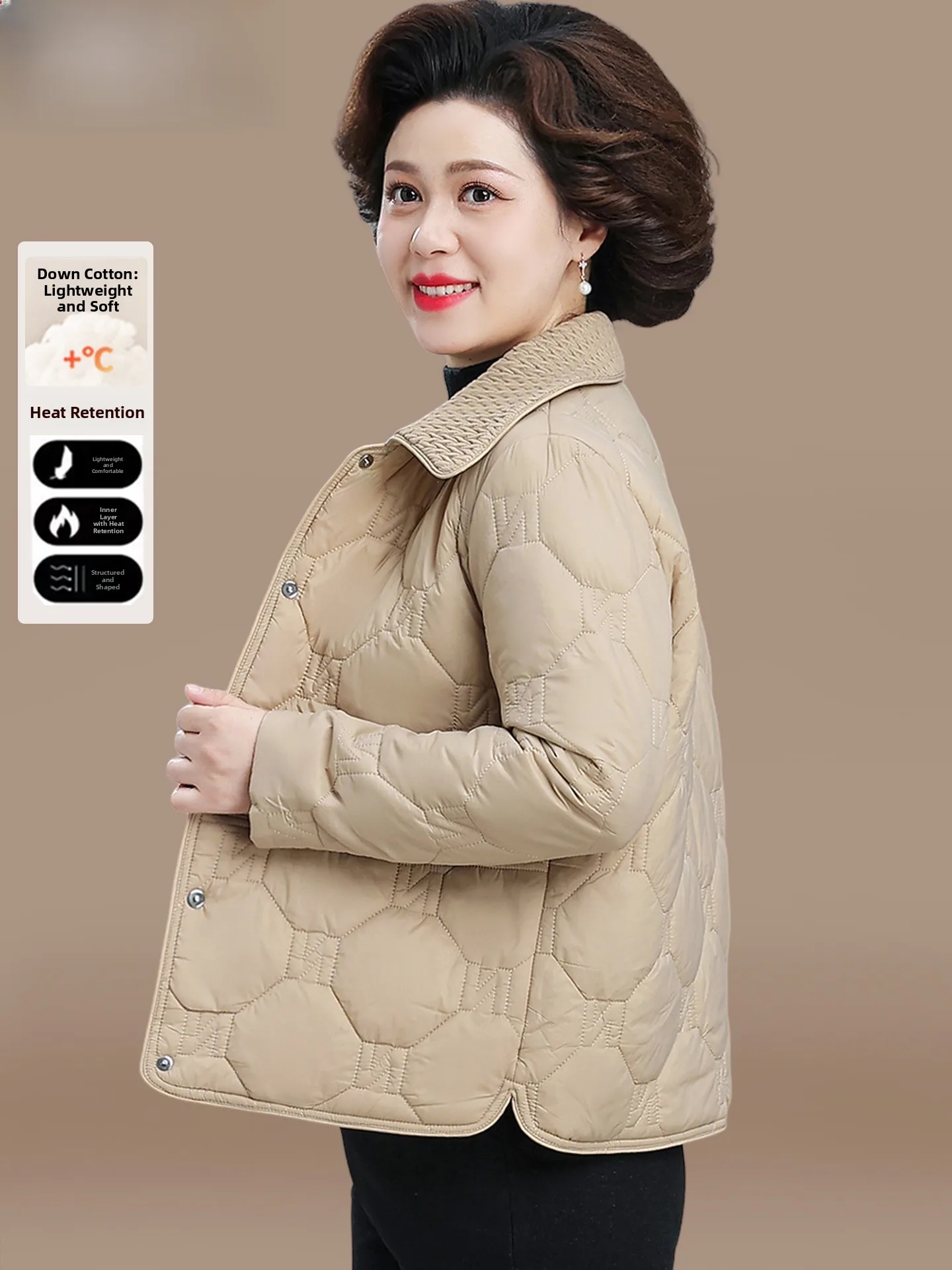 

Модная короткая хлопковая куртка для женщин: осенне-зимнее теплое пальто свободного кроя с воротником-стойкой, на пуговицах, в корейском стиле, для мам