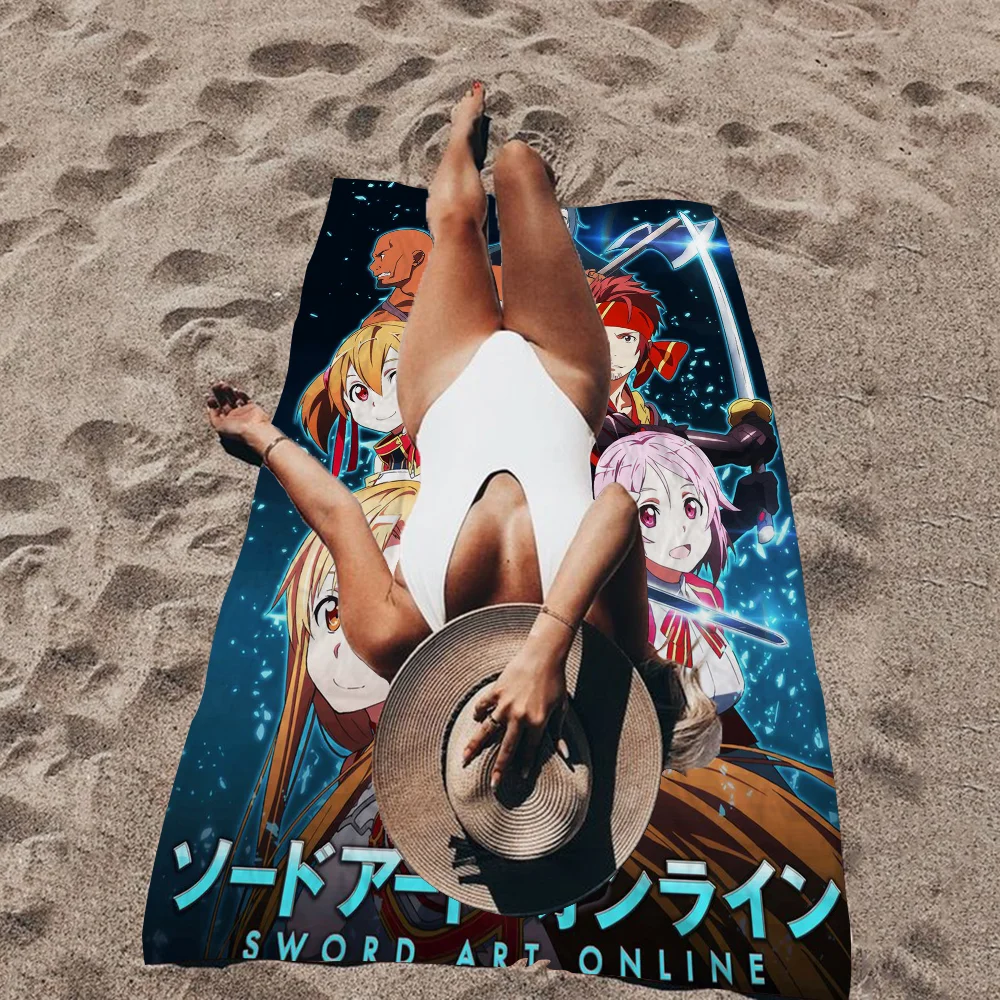 Sword Art Online Microfiber Beach Towel Absorbent Quick Dry Soft Yoga Swimming Resort Mountain Climbing Towel