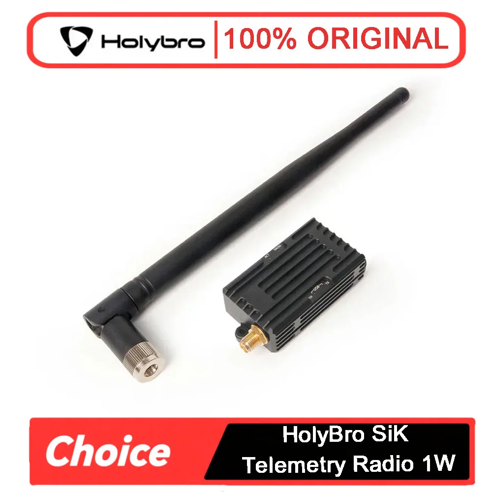 

Телеметрическое радио HolyBro SiK (1 Вт, 915 МГц) — прошивка SIK с открытым исходным кодом, Plug-and-Play для стандартных контроллеров полетов Pixhawk