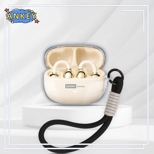 Imagen 2 del producto Funda protectora para Lenovo LE302, fundas transparentes de TPU, carcasa para auriculares Bluetooth, portátil con cuerda