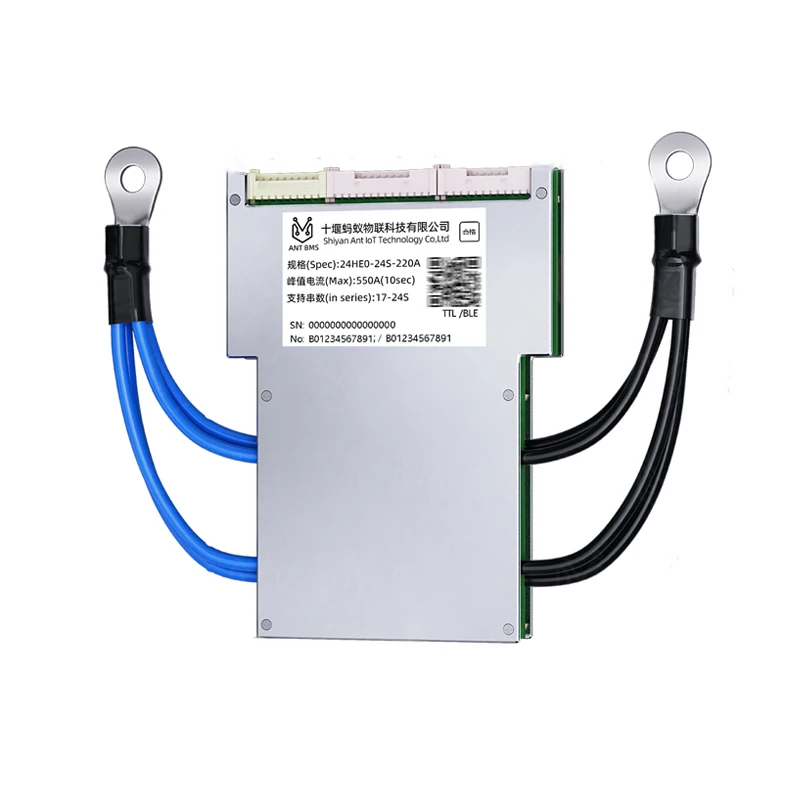 ANT 17-24S 220A الصناعية BMSfor AGV الروبوتات 48 فولت-72 فولت بطارية ليثيوم PCB مع مراقبة BT دعم وظيفة توازن التدفئة