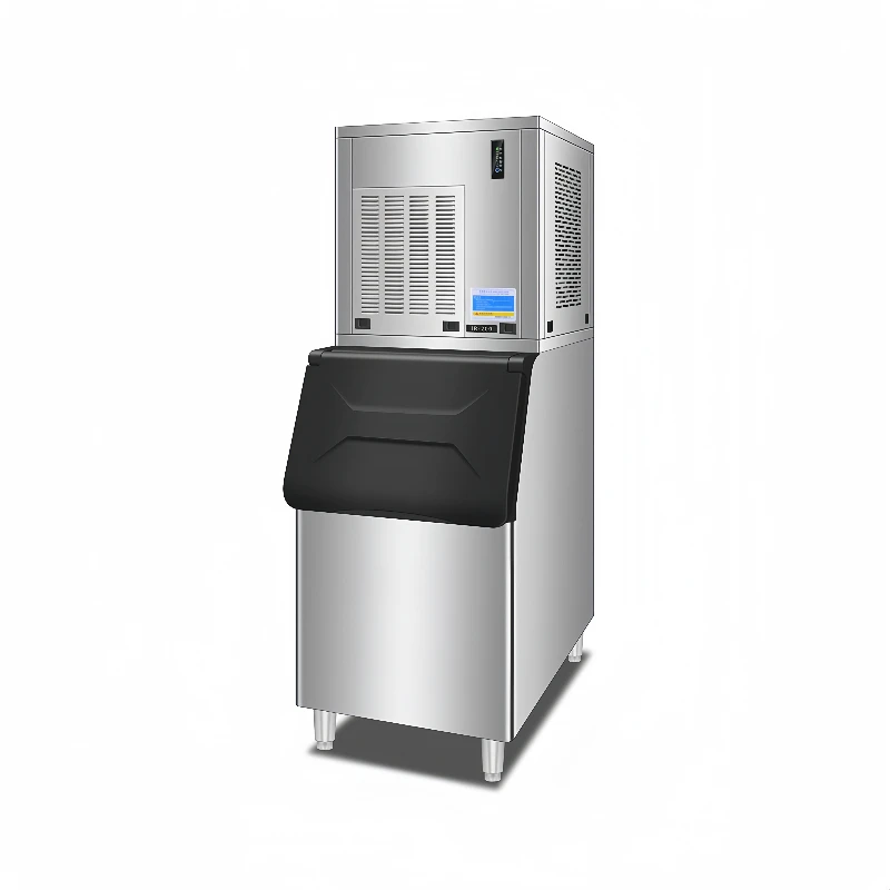 100Kg-500kg chewing gold nugget ice machine with automatic cleaning ice bucket and bar tea shop spoon