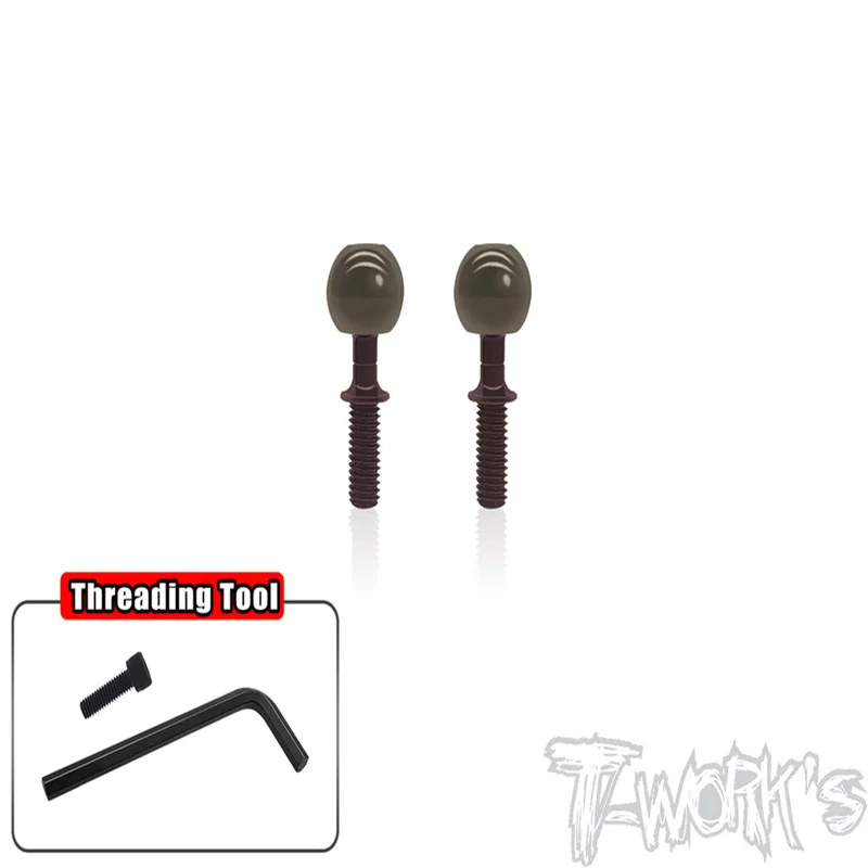 Original T works TO-192L-MBX Alum. Pillow Ball With Spring Steel Anti-Clockwise Shaft( For Mugen MBX-7/7R/7GT/MBXssional Rc part