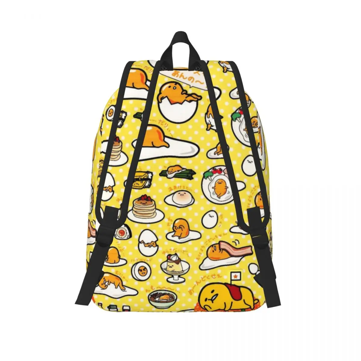 Yoga Gudetama Niedlicher Eier-Cartoon für Teenager, Schüler, Schule, Büchertaschen, Tagesrucksack, Mittelschule, Wandern