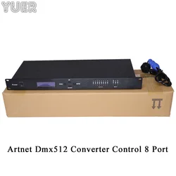 YUER-Convertisseur Dmx Artnet à 8 sorties et amplificateur DMX avec RDM, contrôleur d'éclairage Artnet à 8 ports, sortie 8x512, 4096 canaux