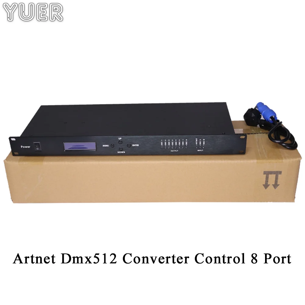 yuer conversor artnet dmx e amplificador dmx com rdm port saida do controlador de iluminacao saida 4096 canais 01