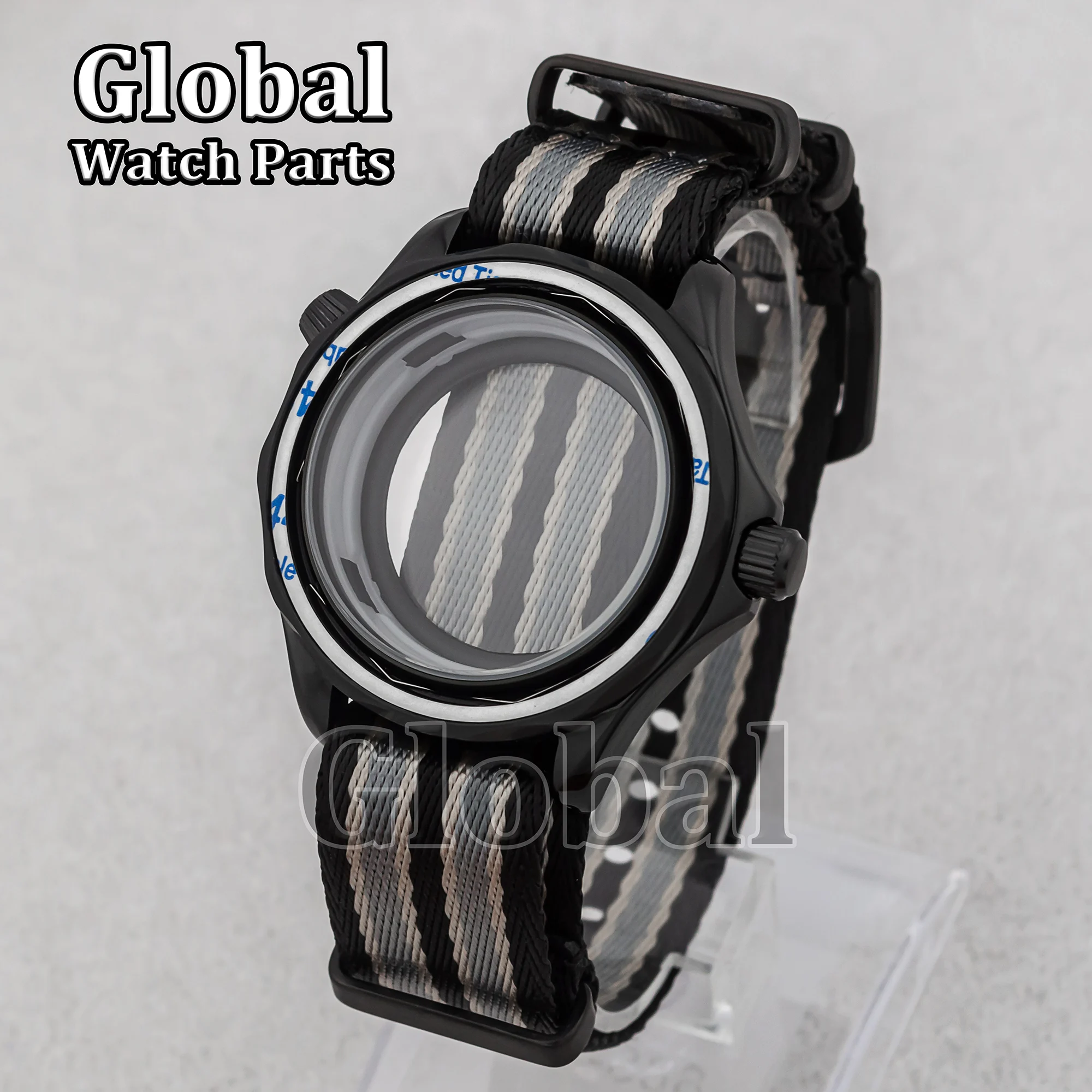 41mm Watch Case Nylon Strap for Mod Seamaster 300 Stainless Steel Watch Accessories Water Resistant 10ATM Fit NH35/NH36 Movement
