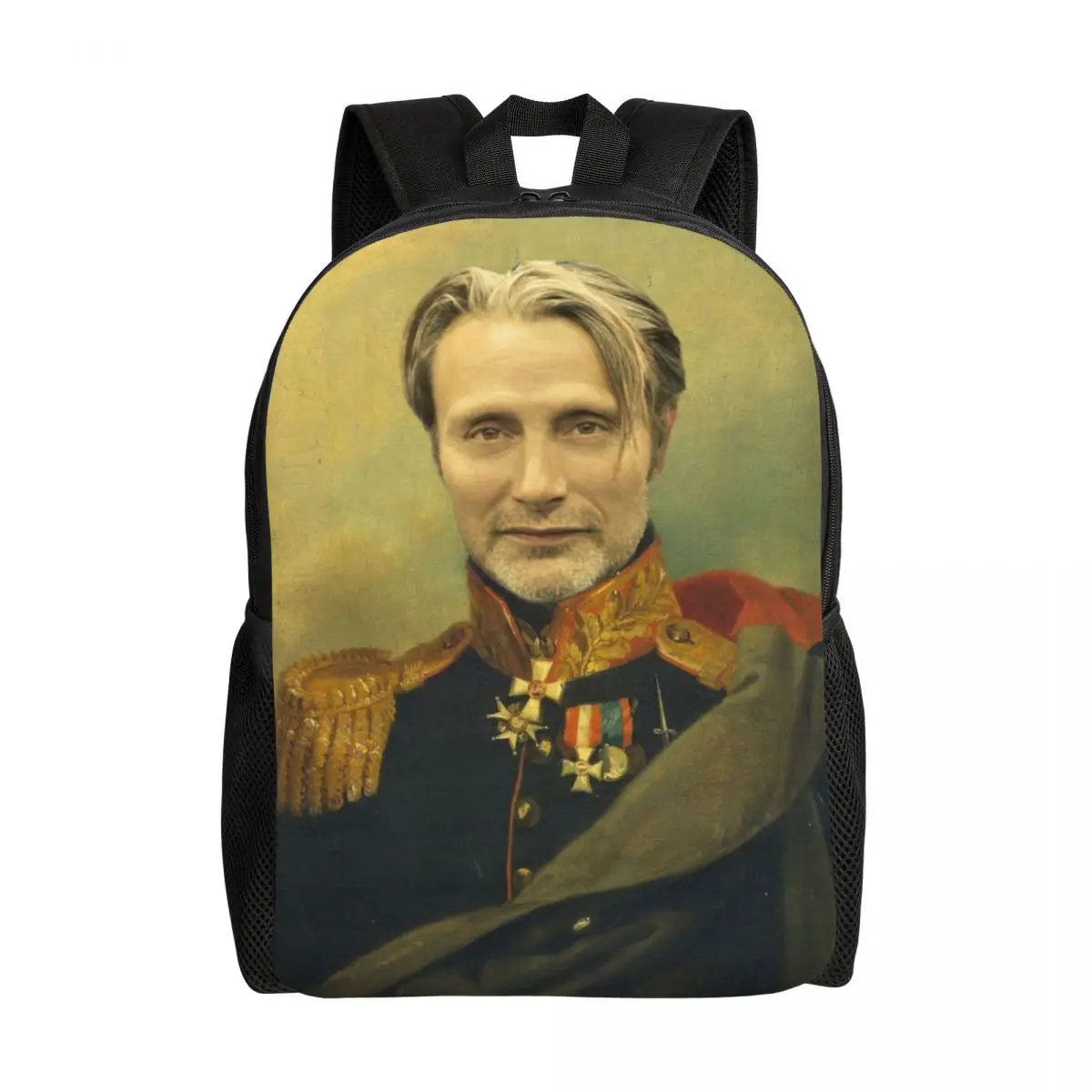 General Mads Mikkelsen Backpack for Women Men Waterproof School College Bag Printing Bookbags