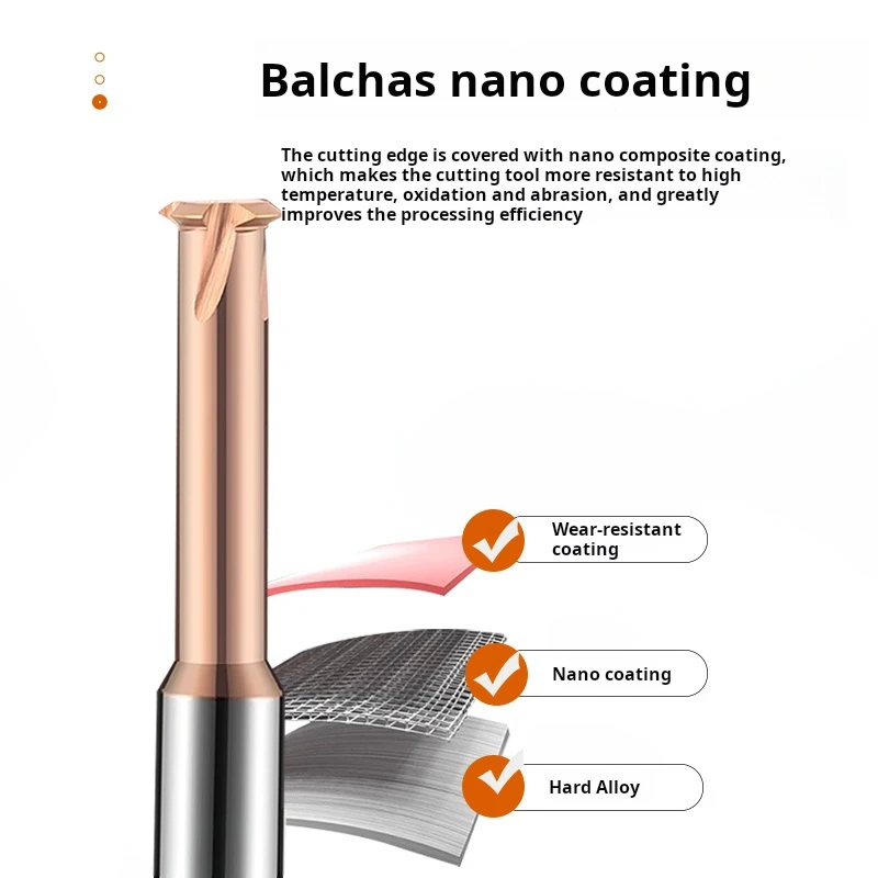 60° Tungsten Steel Single Tooth Thread Milling Cutter, M1-M24 Coated for Steel Machining
