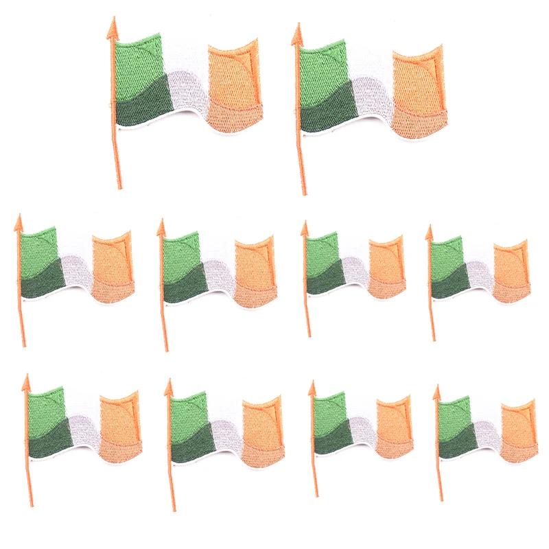 10 Cái/lô Lá Miếng Dán Cỏ Bốn Lá Thêu Miếng Dán Sắt Trên Miếng Dán Cho Clorhing Hoạt Hình Thêu Miếng Dán Trên Quần Áo DIY