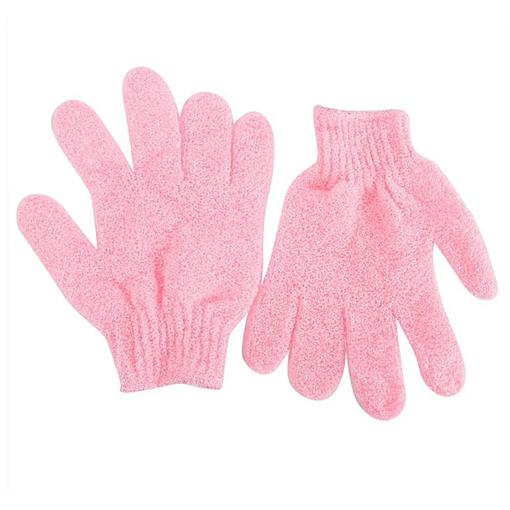 

2Pcs Five Finger Exfoliating Bath Gloves for All Skin Types Dry Oily Rough Skin Shower Body Spa Massager Nylon Body Scrub