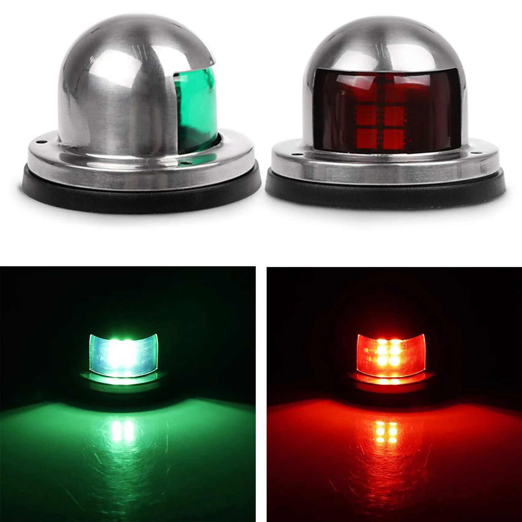 LED Navigation Lights Deck Mount New Marine Sailing Lights for Bow Side Port Starboard Pontoons Chandlery Boat