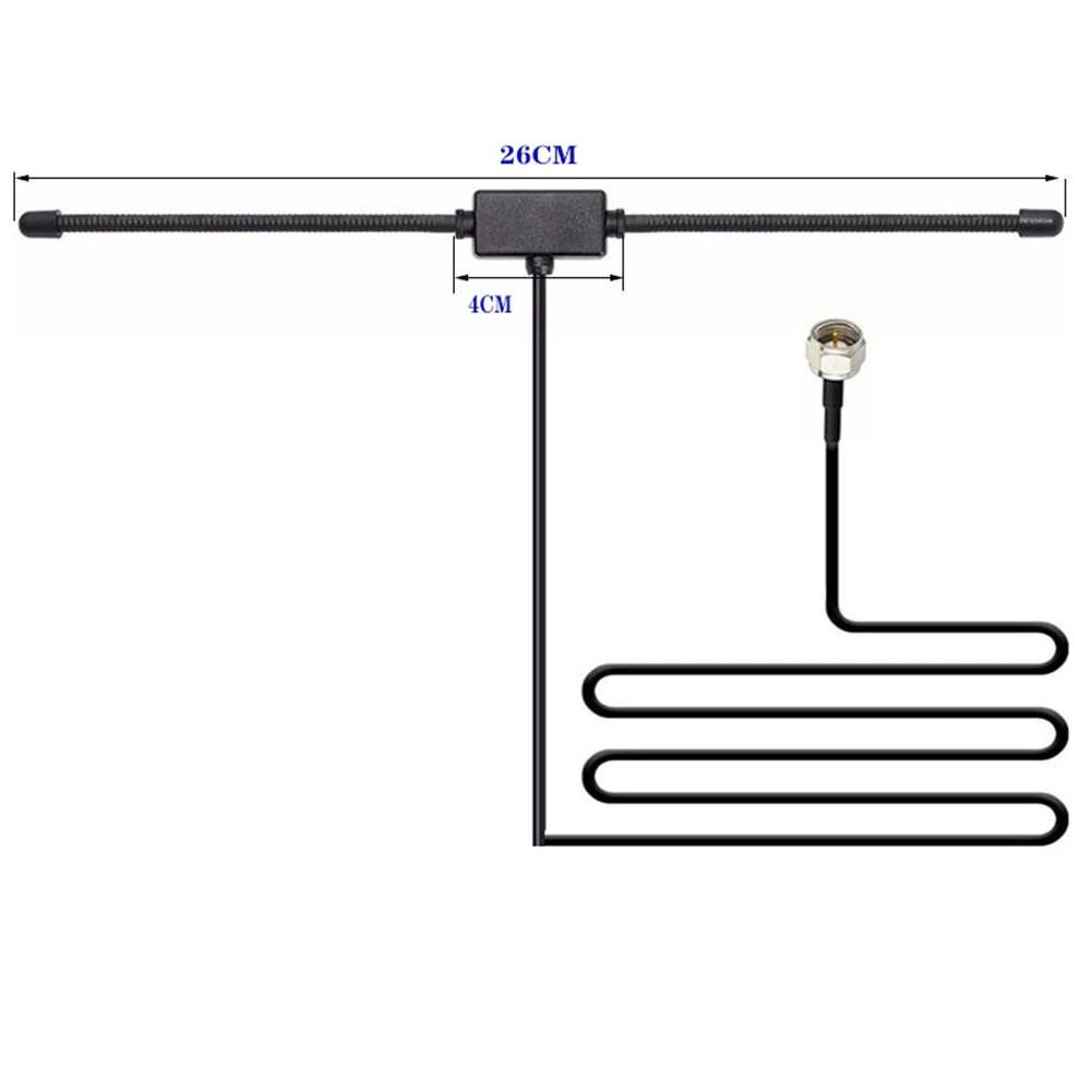 Supporto adesivo nascosto Antenna radio AM FM F Testa femmina a TV 3.5 Antenna mono FM con corno di pecora per stazione radio TV FM per auto