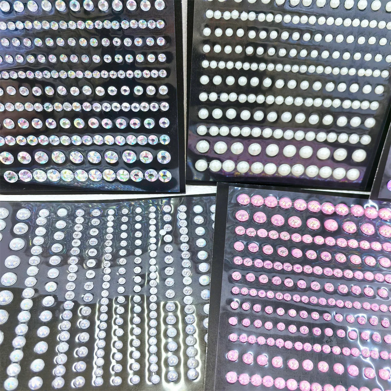 Face Pearl Rhinestone Stickers Self Adhesive Crystal Gems for Kids Stage Makeup Party DIY Decor view 4
