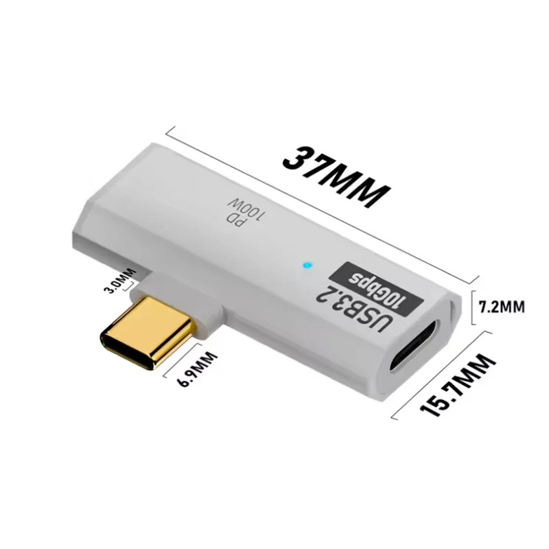 New Arrive 2 in 1 Type C OTG Adapter USB C Male to USB-C Female USB 3.2 Splitter 100W PD Fast Charging for Laptop Tablet