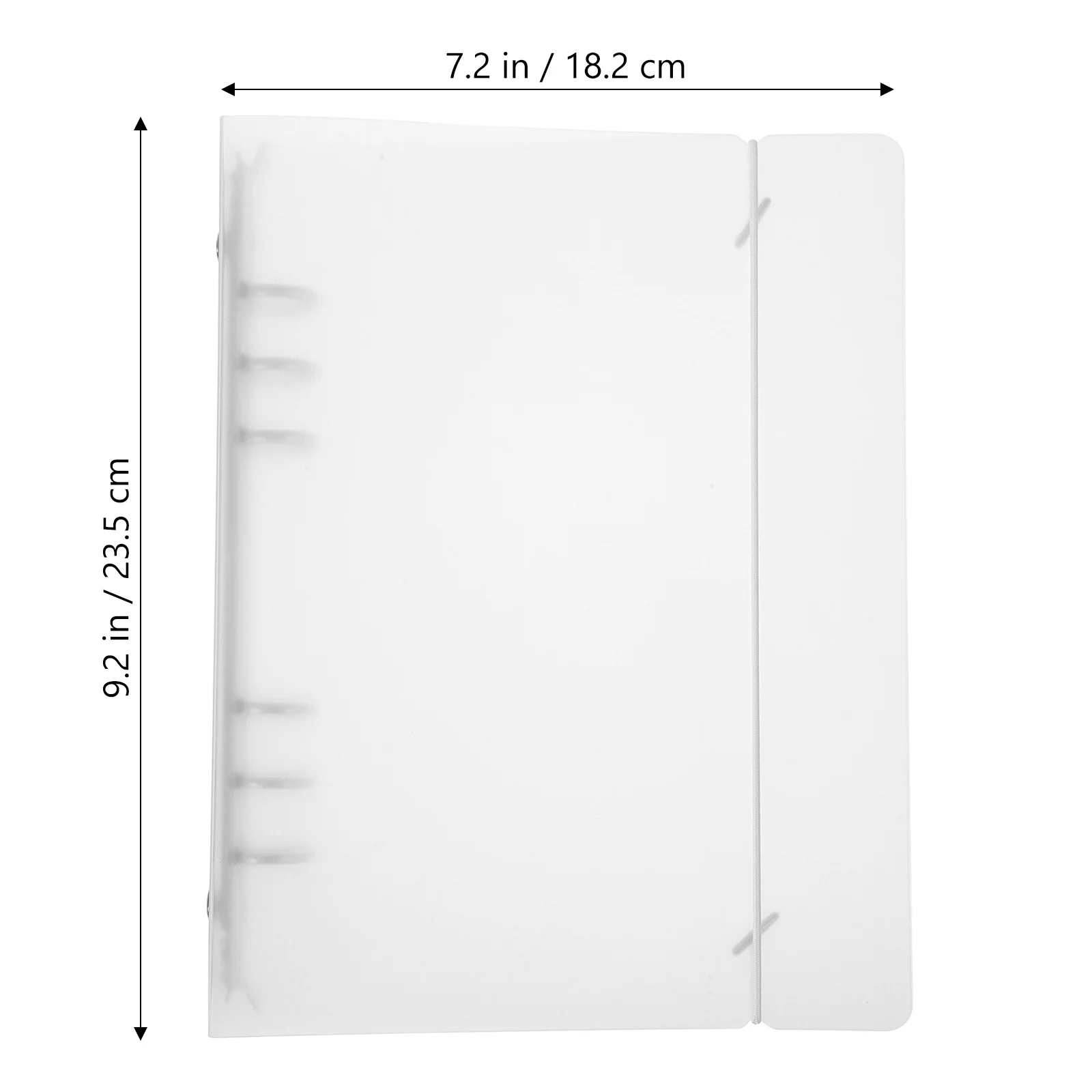 2-teiliges transparentes Loseblattbuch im A5-Format, Kawaii-Notizbuch, ästhetischer Einband, PP, transparent