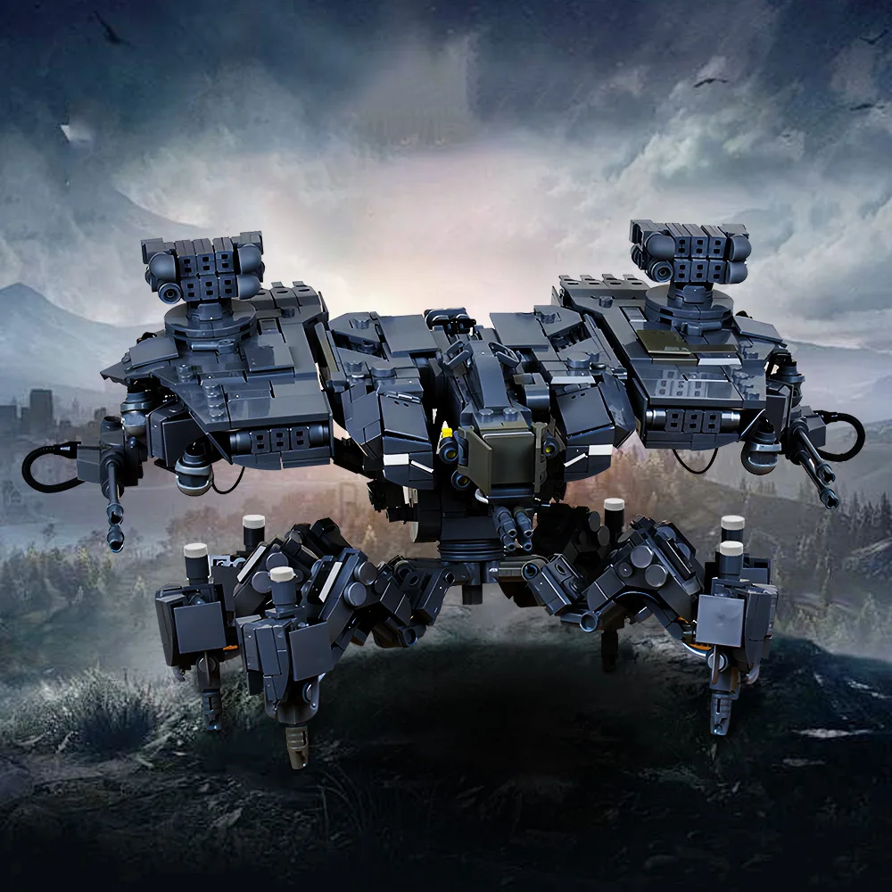 MOC Gmae Horizon Deathbringer Building Blocks Tremortusk Machinery Monster Model Bricks Collect Toys Gift for Adults Kids1583PCS