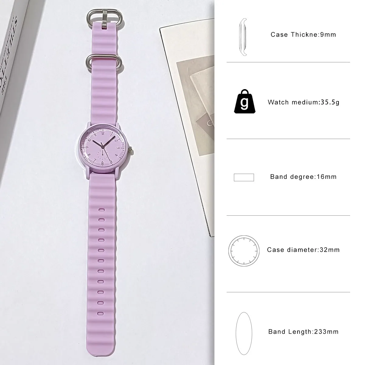 Luxury Brand Women\'s Watch Silicone Strap Wristwatch Women Quartz Watches Clock Gift Reloj Mujer relogios feminino