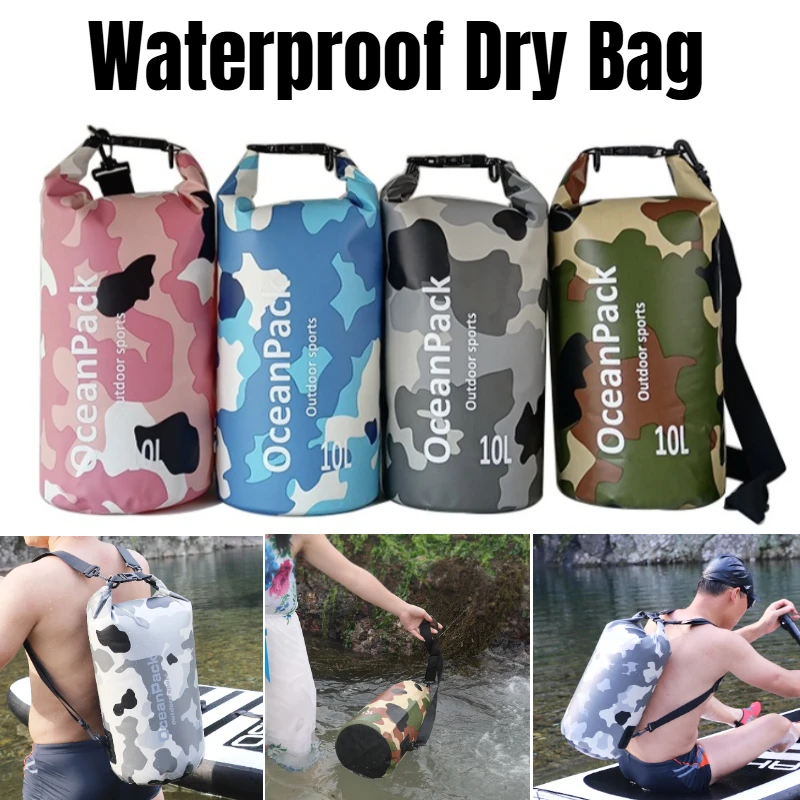 Fishing Bag Waterproof - Su geçirmez Kuru Çanta Kamuflaj Rulo