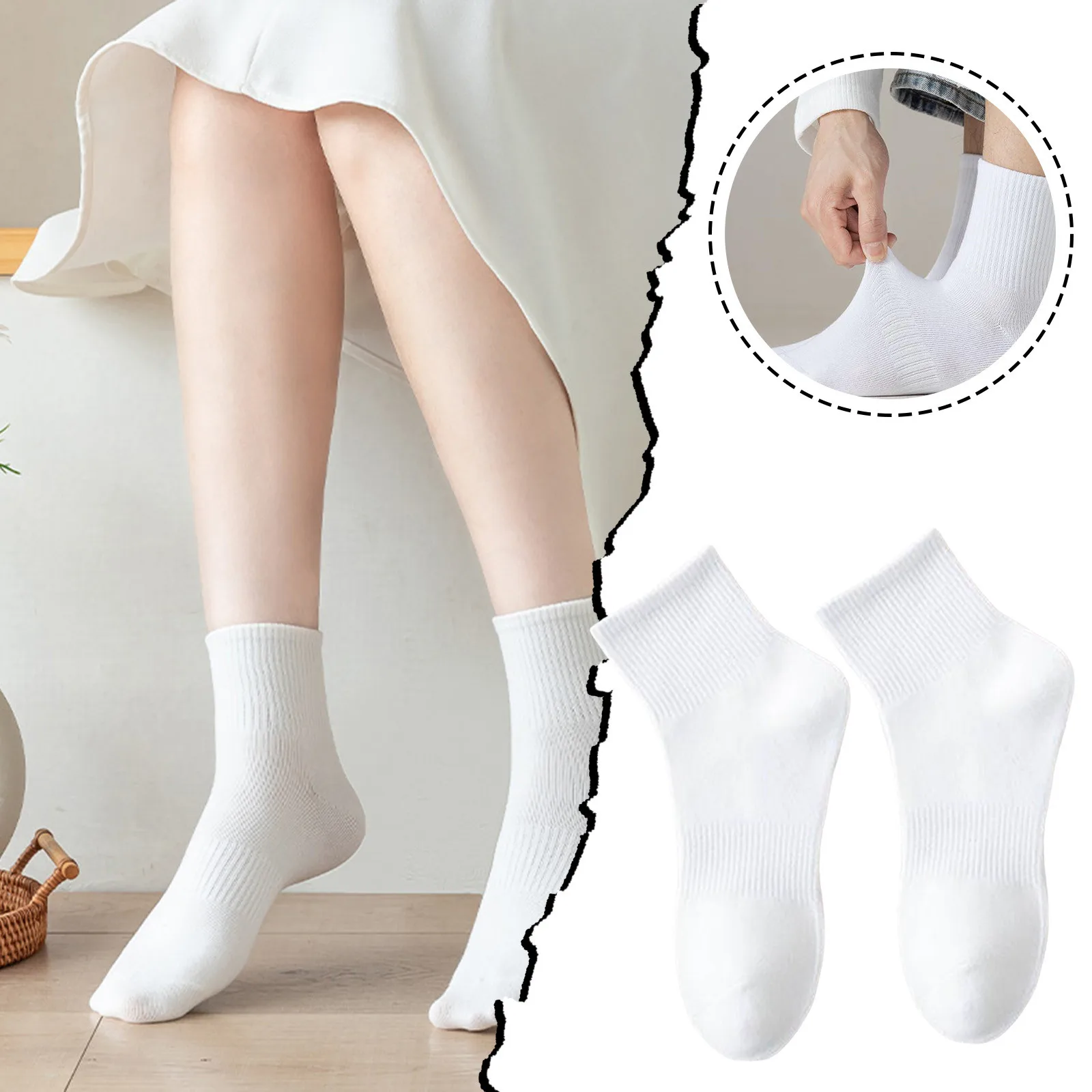 

Простые универсальные модные носки, женские носки средней длины и зимние носки, однотонные белые чулки, Mid meias femininas