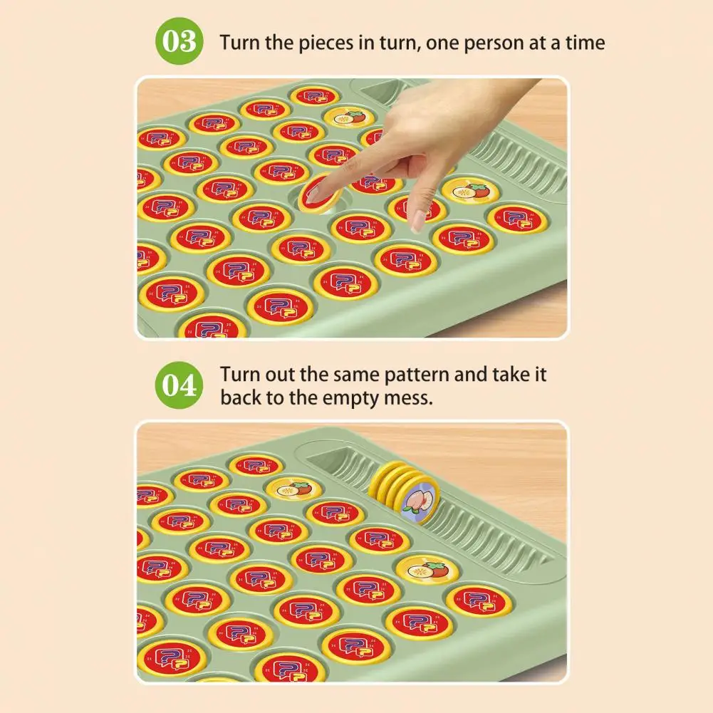 Kids Memory Chess Game Memory Matching Game Educational Memory Challenge Toy for Toddlers Reversi Chess Memories Challenge Toy