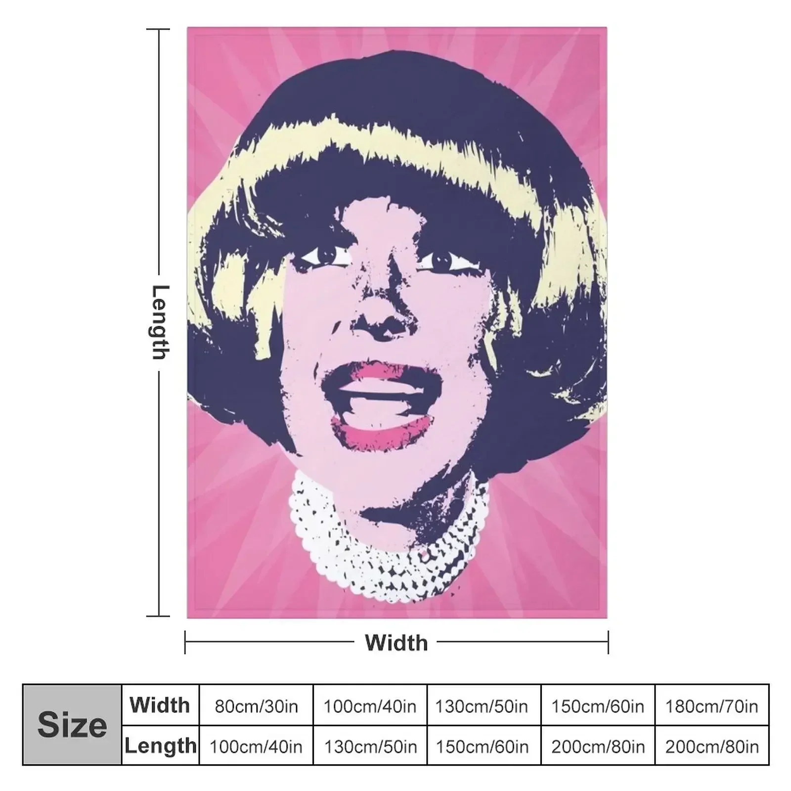 carol channing pop-art tribute Throw Blanket Luxury Cute Multi-Purpose Thermal Custom Soft Blankets