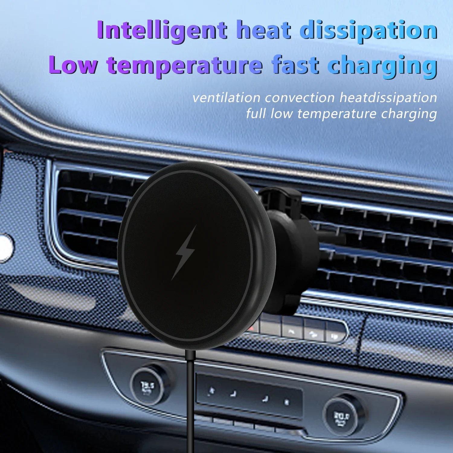 30W Magnetic Car Wireless Charger for iPhone 15 14 13 12 pro max Samsung Air Vent Mount Car Phone Holder Stand Fast Car Charging - náhled 2