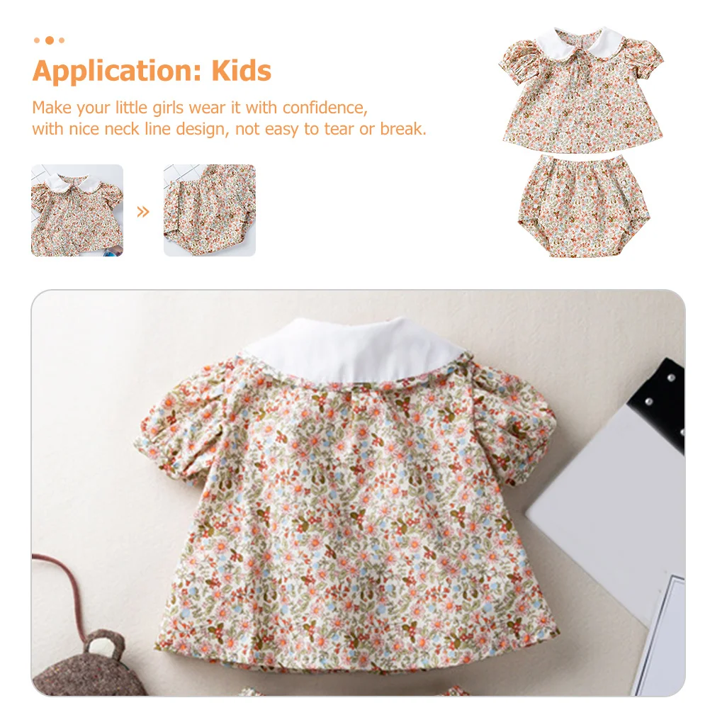 

1Set Toddler Girl Short Sleeve Summer Shirt Shorts Set Premium Cotton Breathable Outfit Perfect for Daily Clothes