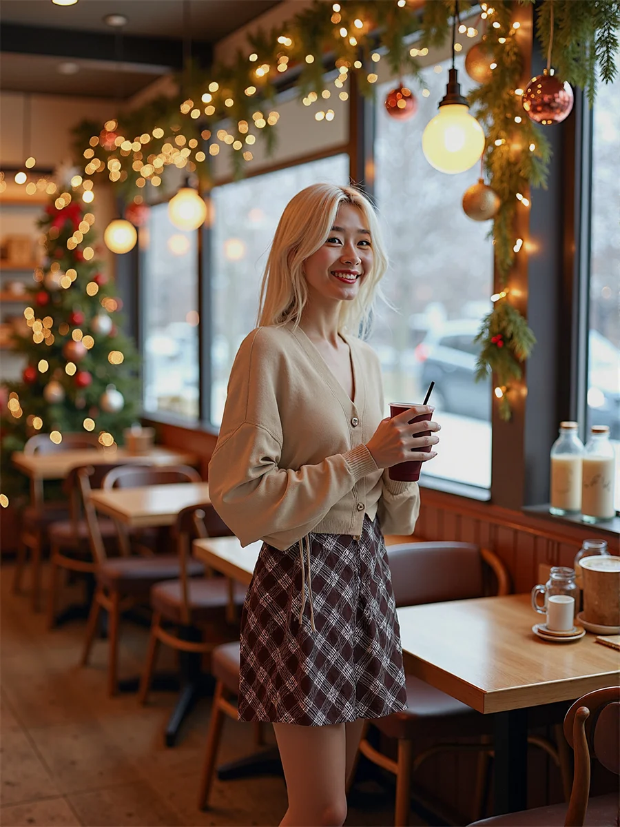 Plaid Empire Preppy Style Skirts For Woman Women Clothes Spring Flare Festival Ethereal Teengirl Light Flowing Ruffled Pleated