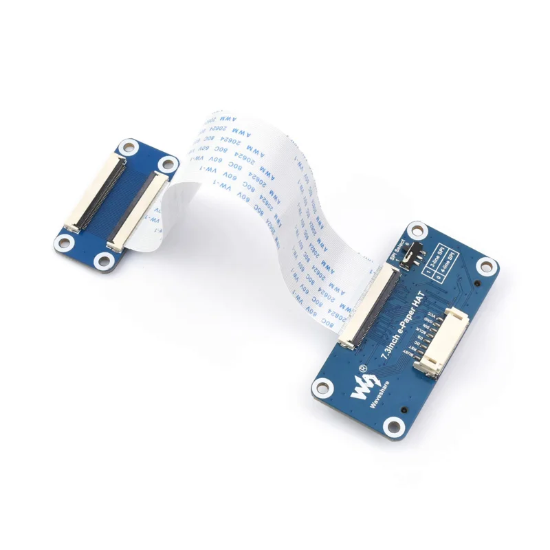 Topi papan ekspansi e-paper 7 warna 7.3 inci Kit pemula layar tampilan e-ink untuk RPI Raspberry Pi Zero 2 W A 3 Model B Plus 4 5