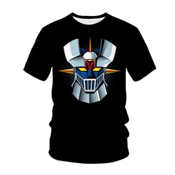 Men Women Unisex T-Shirt Summer Oversized T Shirts Casual Harajuku Fashion Clothes Mazinger Z Anime Movie Robot 3D Print Tops