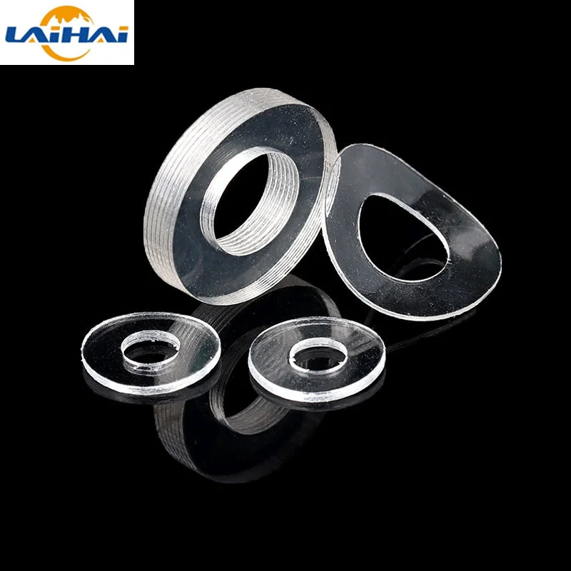 M1.2 M1.4 M1.7 M1.8 M2 M2.5 M3 M4 M5 M6~ M12 Soft/ Hard Plastic PVC Transparent Insulating Plain Gasket Ring Spacer Flat Washer