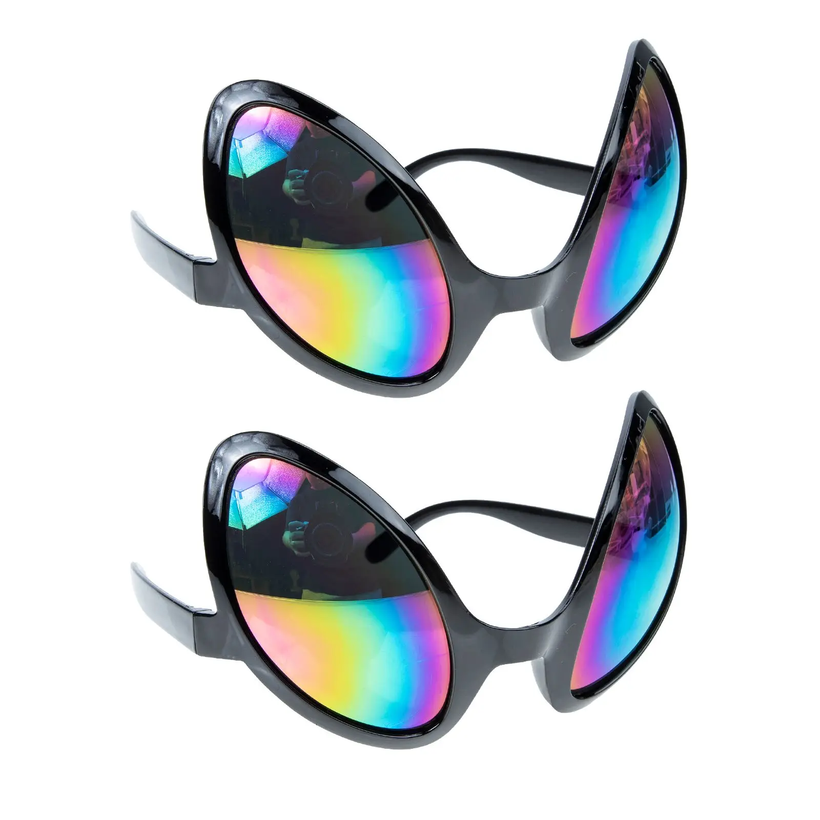 

2 Pcs Funny Glasses Party Sunglasses Fashion Portable Colorful Novelty for Men Black Plastic Miss